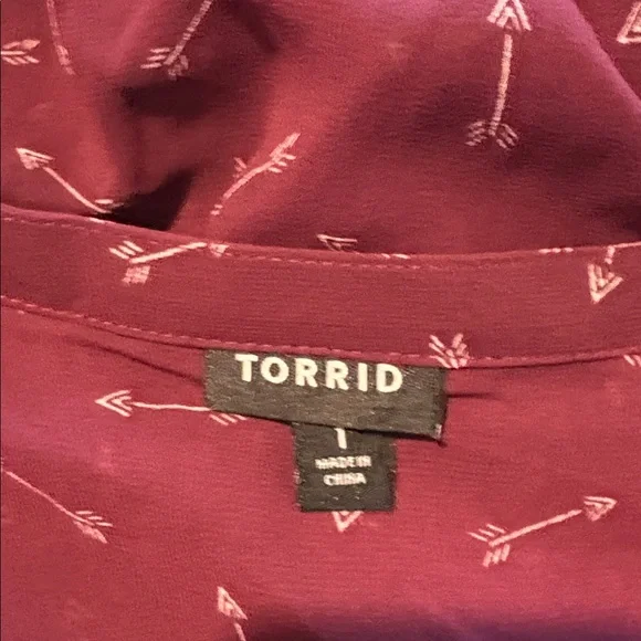 Torrid 1 1X sheer dress arrow print 549 - Picture 6 of 6